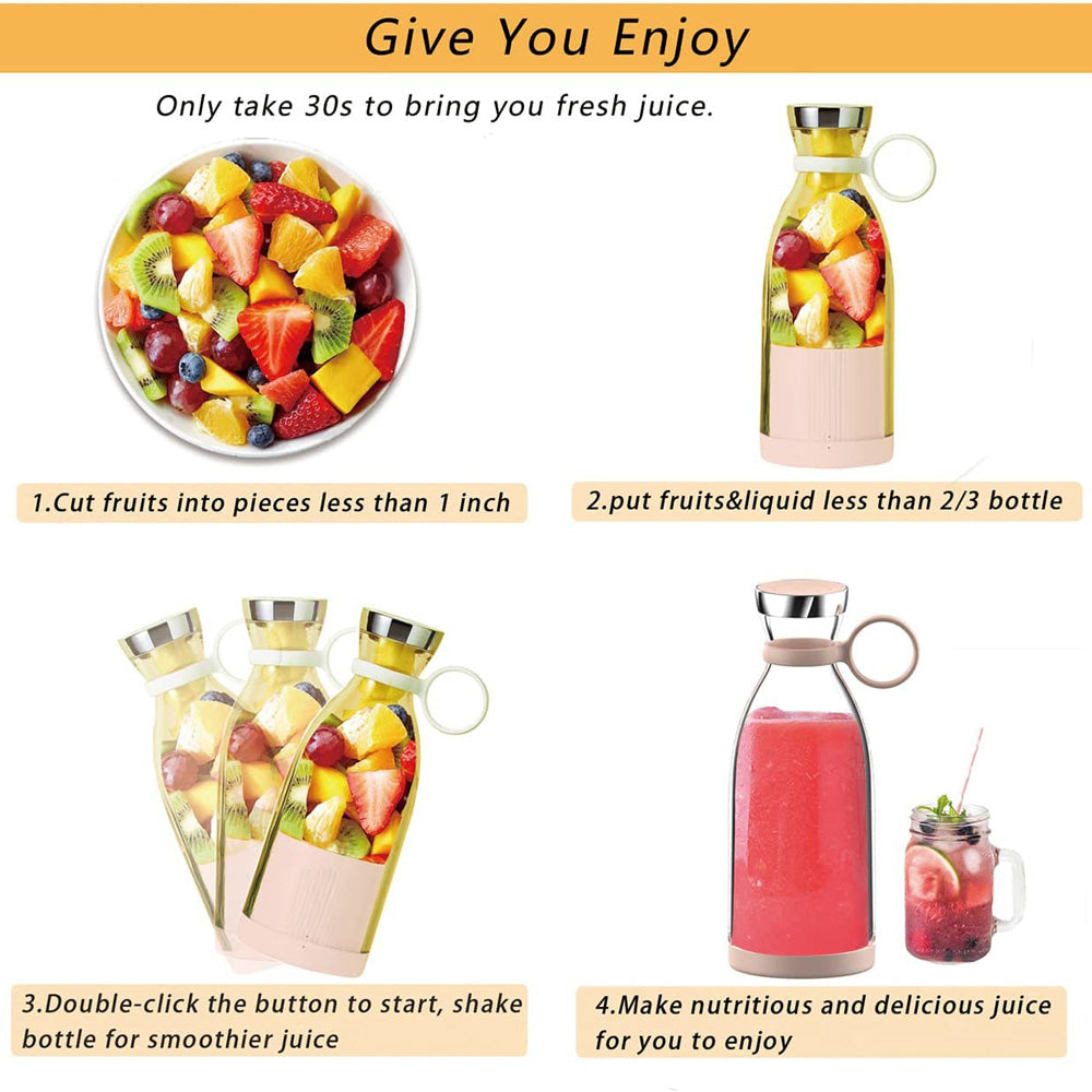 Portable Mini Electric Blender 300ml Juicer